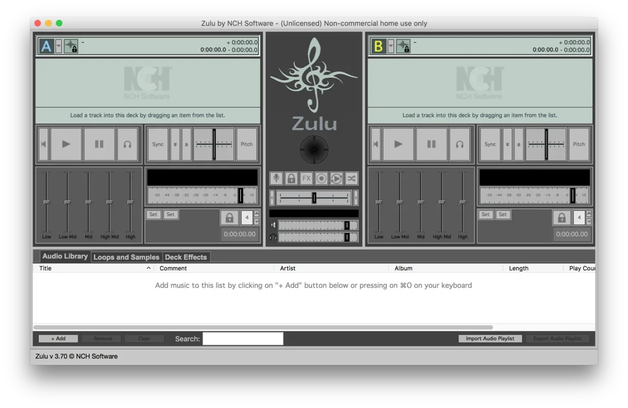 Zulu Free Virtual DJ Mixer for Mac - Unleash Your DJ Skills