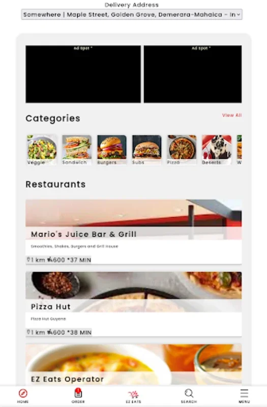 EZ EATS for Android - Quick Local Food Delivery