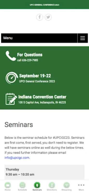 UPCI General Conference for Android - Navigate with Ease