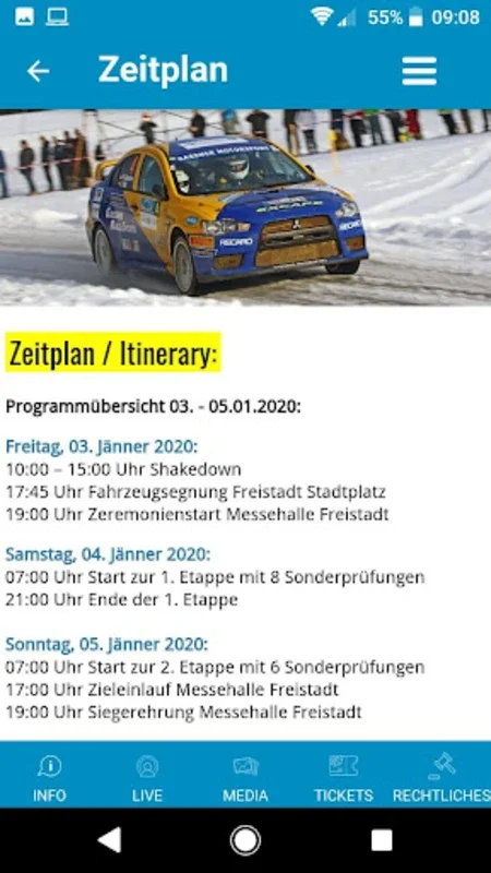 Jännerrallye – Die App zur Ral for Android: Immersive Rally experiences