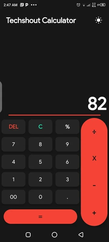 Techshout Calculator for Android: Simple Math Solution