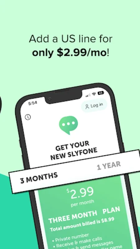 SLYFONE for Android - Affordable Virtual US Mobile Number