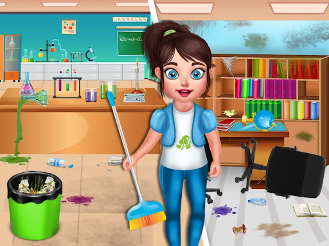 Baby Girl School CleanUp for Android: Teach Kids Tidiness