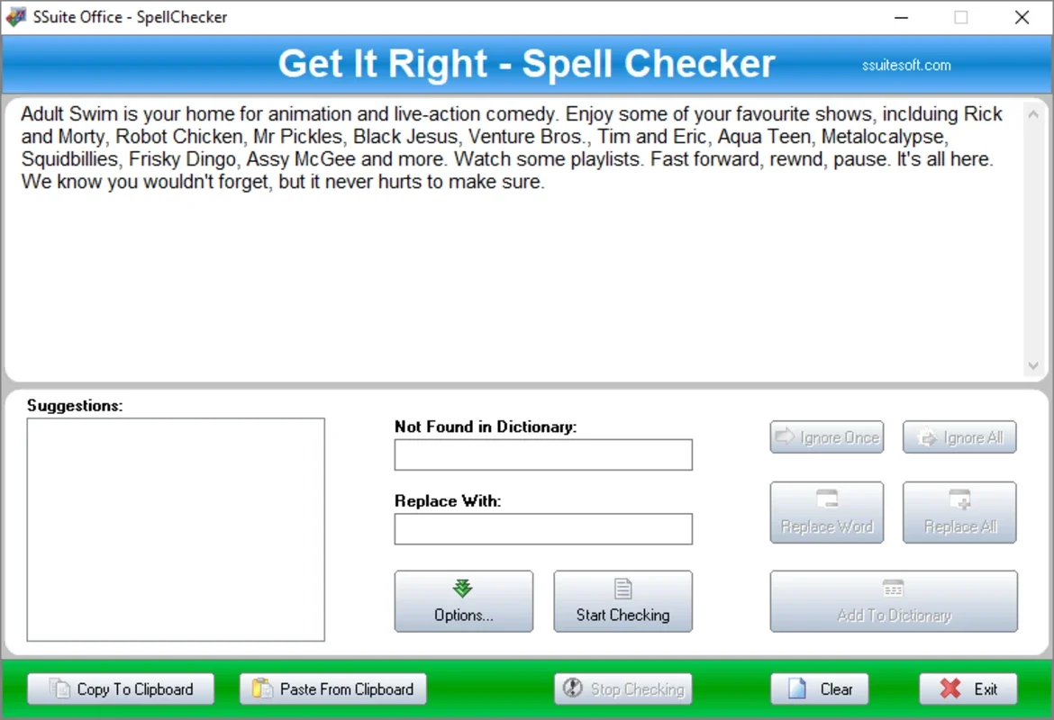 SSuite Spell Checker for Windows: Efficient Spelling Check