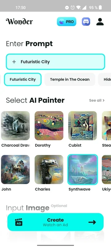 Wonder for Android - Transform Sentences into Art