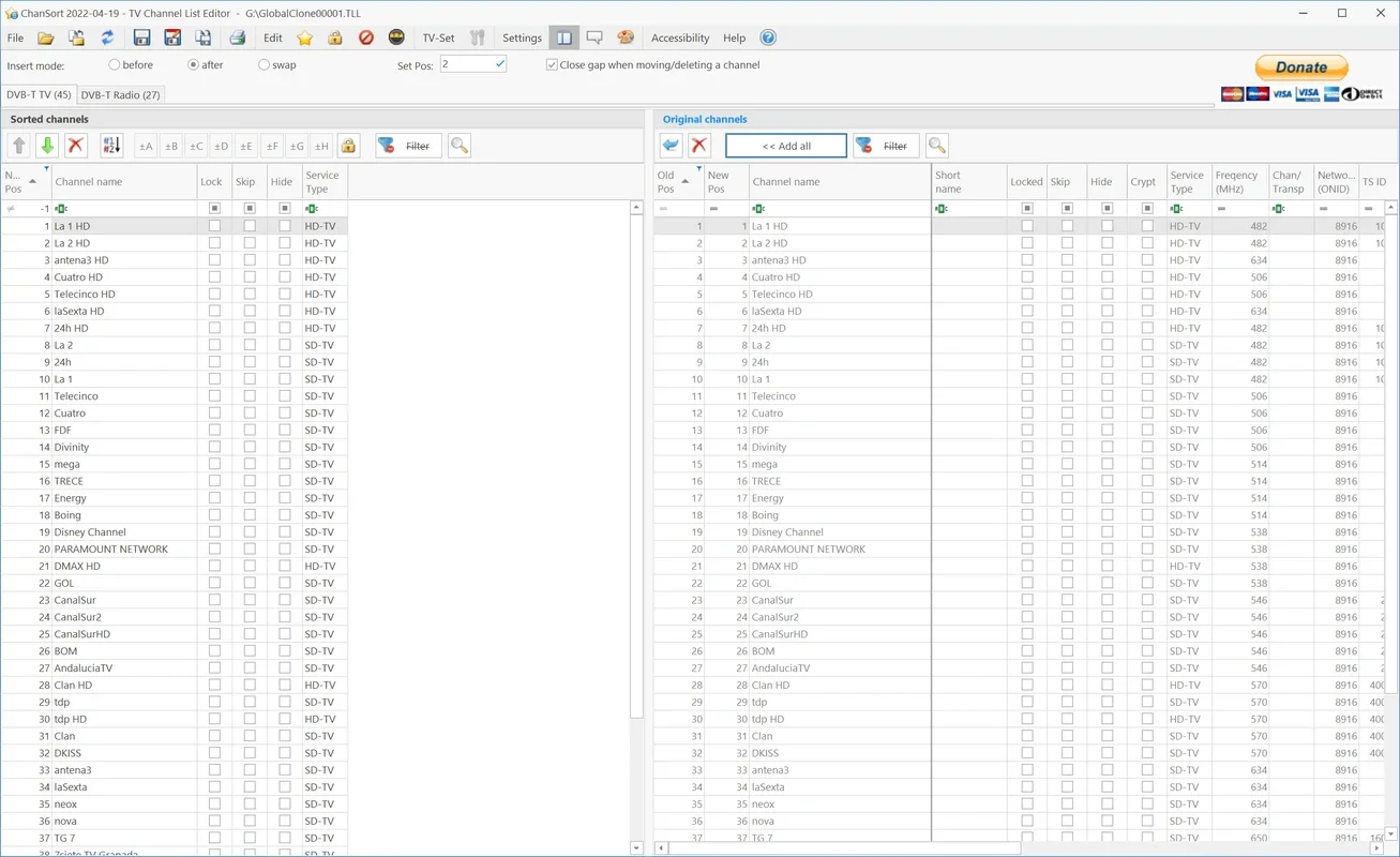 ChanSort for Windows - Simplify Channel Management