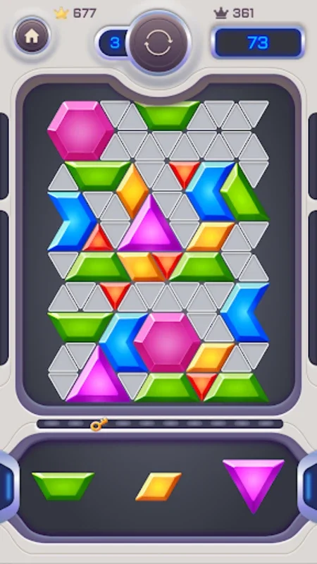 Puzzle Jewel for Android - Enjoy Triangular Block Puzzles