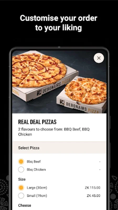 Debonairs Pizza on Android: Easy Ordering of Custom Pizzas