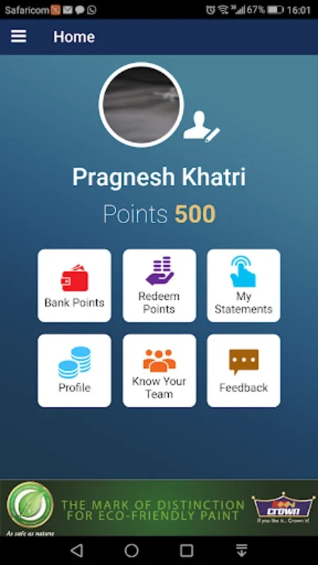 Crown Team Kubwa App for Android - Loyalty Rewards Galore