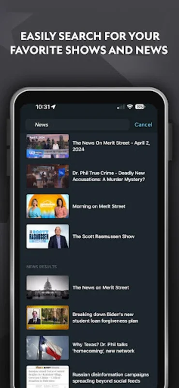 Merit+ for Android - Stream News and Entertainment