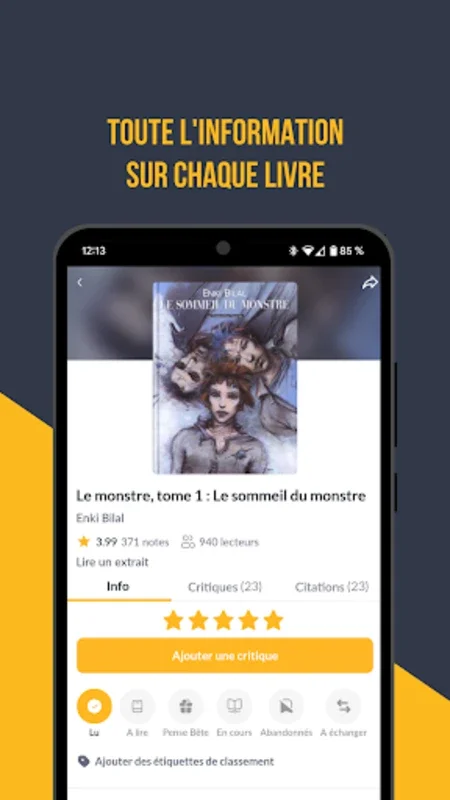 Babelio for Android - Discover French Bibliographic Database