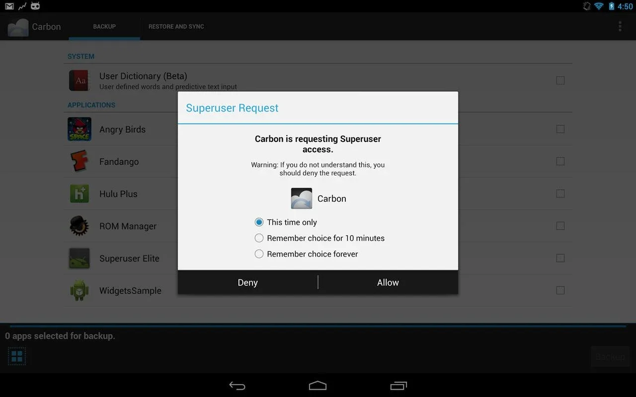 Superuser (for Android 4): Secure Root Management for Android 4 Devices