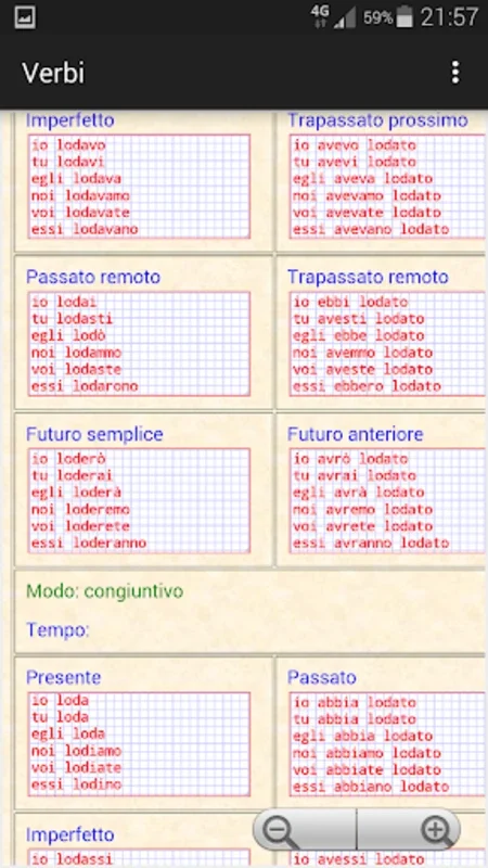 Verbi italiani for Android - Master Italian Verb Conjugations