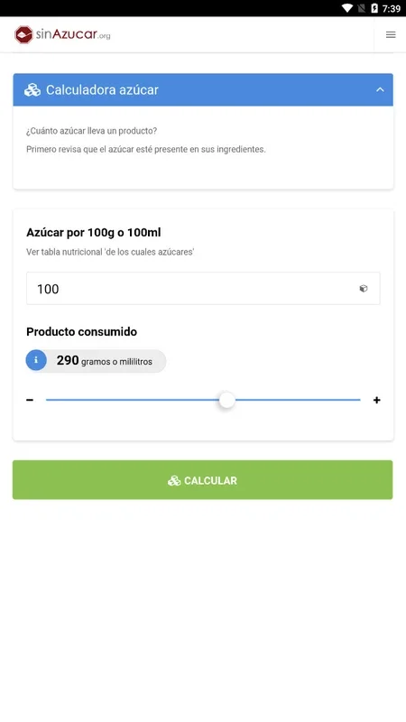 sinAzucar.Org for Android - Valuable App Features