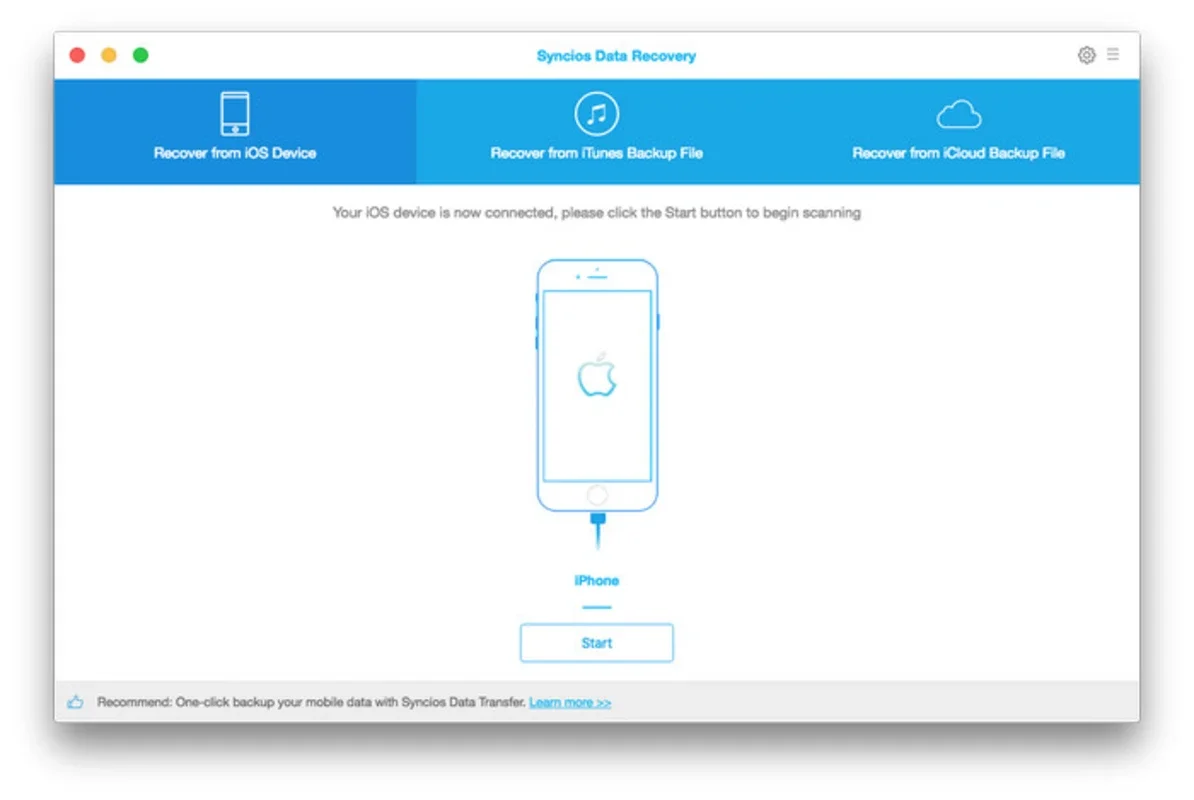 Syncios Data Recovery for Mac: Recover Your Lost Data