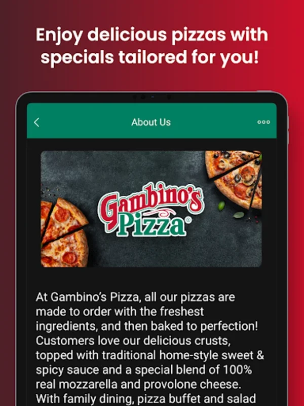 Gambino's Pizza for Android - Effortless Ordering & Specials