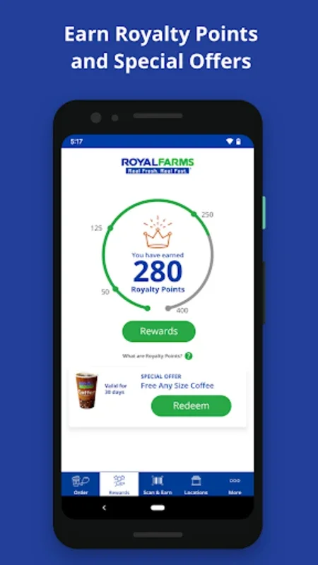 Royal Farms Rewards for Android - Earn Points and Rewards