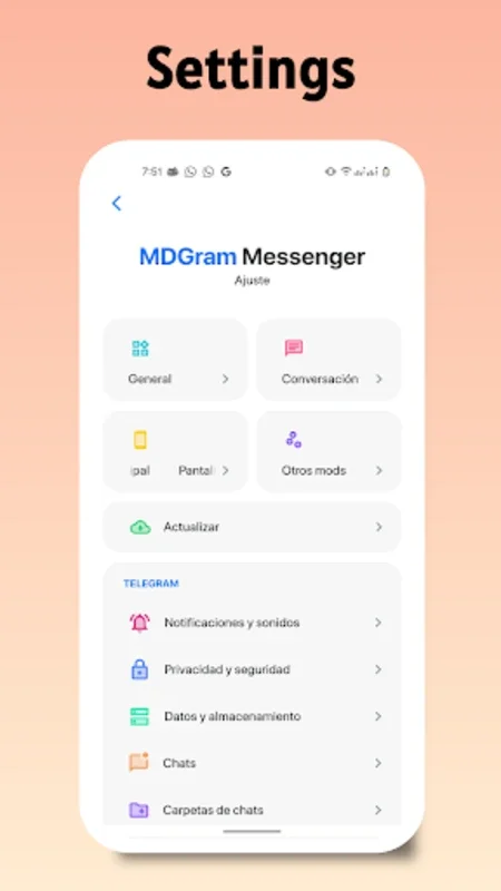 MDGram Messenger for Android: Customizable Messaging