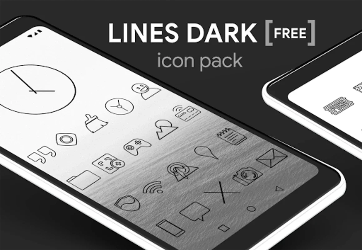 Lines Dark - Icon Pack for Android - Customize Your Device