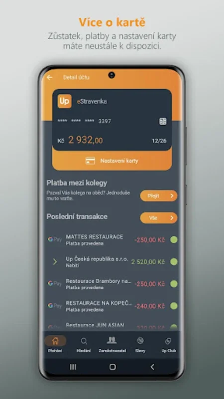 Můj Up for Android - Manage Benefits Easily