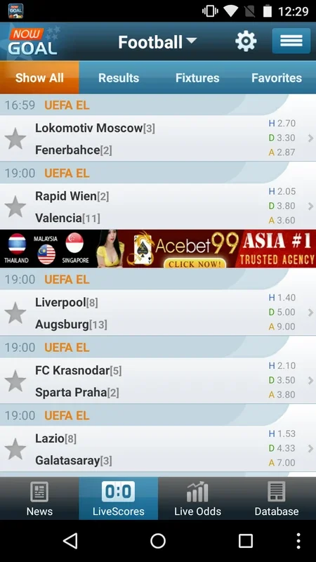 Livescore Odds for Android: Stay Updated on Soccer and Basketball
