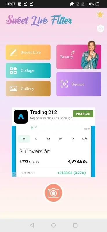 Sweet Live Filter Face Camera for Android - Photo Editing Made Easy