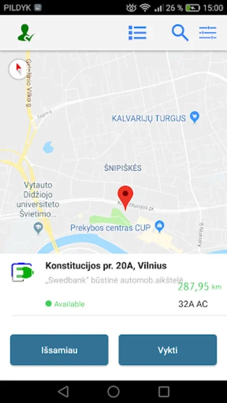 elektromobilių autoPilDYK for Android - Navigate EV Charging Easily