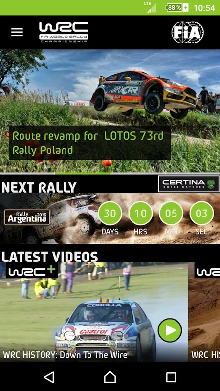 WRC for Android - Official App for FIA World Rally Championship