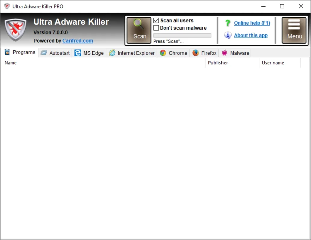 Ultra Adware Killer for Windows - Free Removal of Adware & Malware