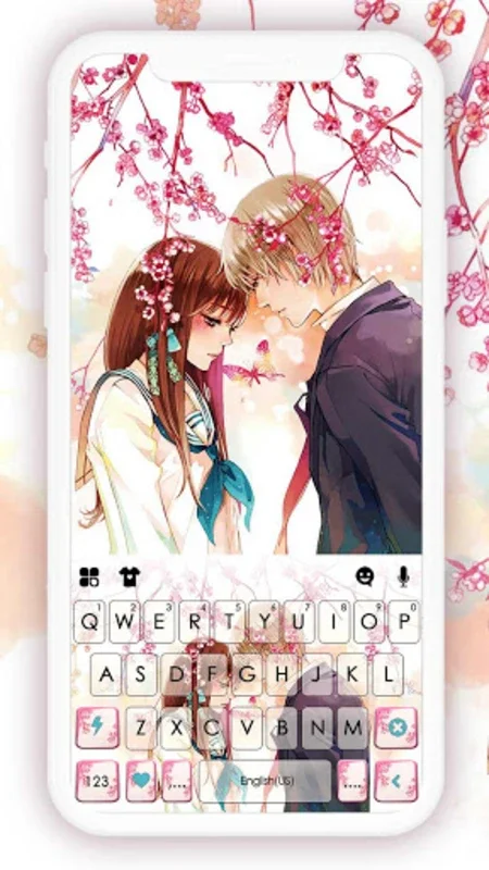 Sakura Love Keyboard Backgroun for Android - Customizable & Feature-rich