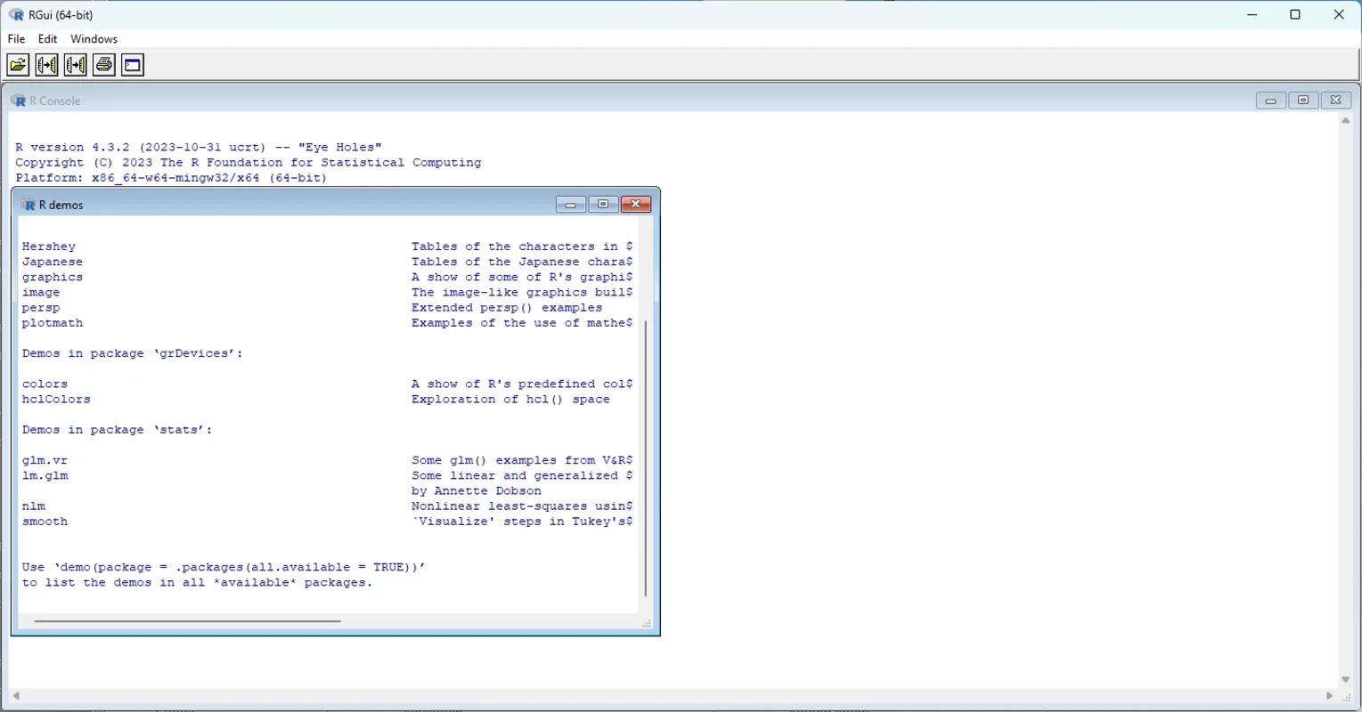 R for Windows: Empowering Statistical Analysis