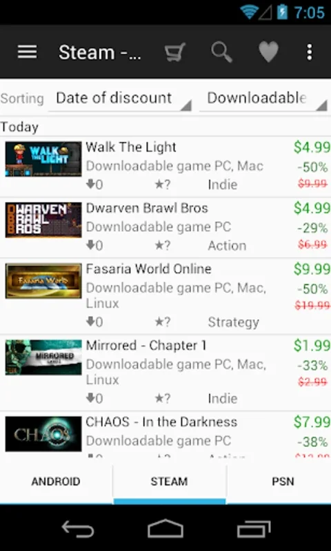 Bestappsale for Android: Track App & Game Discounts