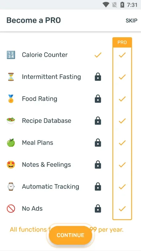 YAZIO for Android - Manage Calories Easily