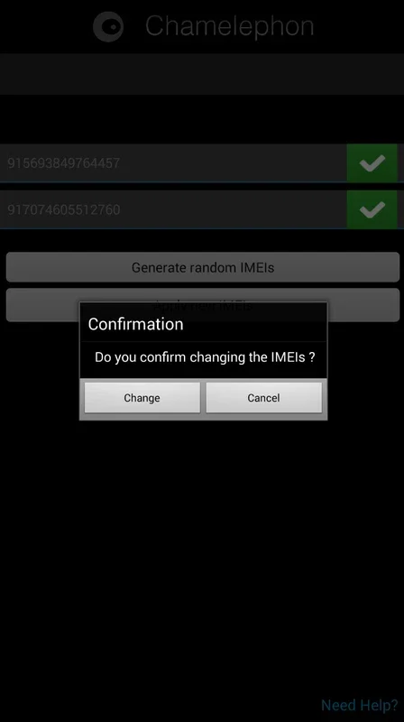 Chamelephon for Android - Easily Change IMEI