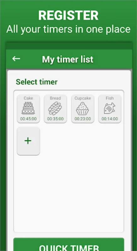 kitchen timer for Android - Manage Multiple Timers