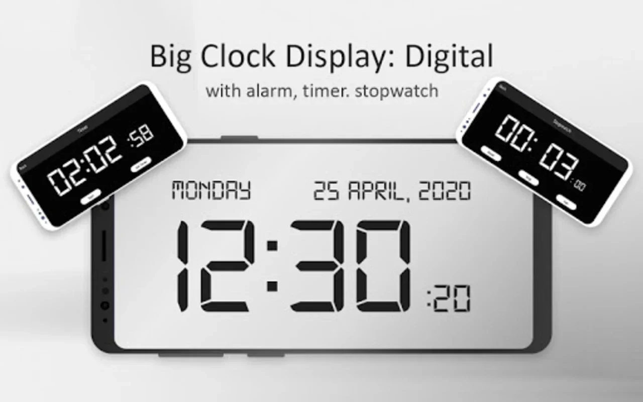 Big Clock Display: Digital for Android - Functional and Stylish