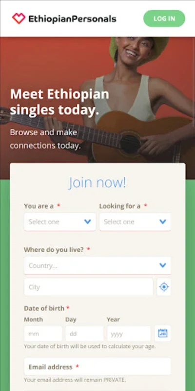 EthiopianPersonals for Android - Connect with Ethiopian Singles