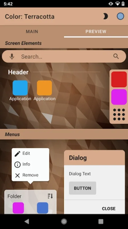 Color Theme Blue & Terracotta for Android - Visual Enhancement for Lynx Launcher