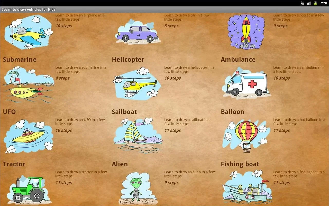 Learn to Draw Vehicles for Kids for Android - Enhance Creativity