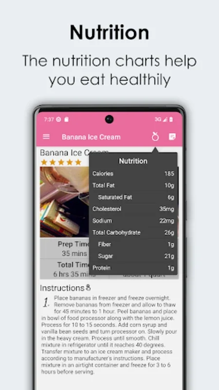 Ice Cream Recipes Cookbook for Android - 350+ Recipes at Your Fingertips