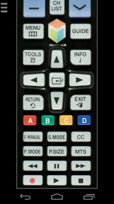 TV Remote for Samsung TV on Android - No Downloading Required