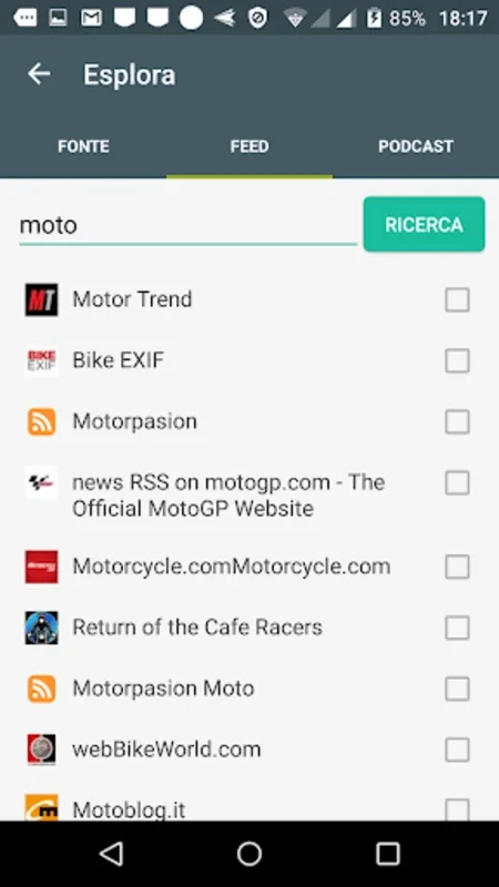 Motociclismo Notizie for Android - Aggregating Italian Cycling & Motorcycle News