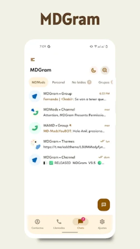 MDGram Messenger for Android: Customizable Messaging