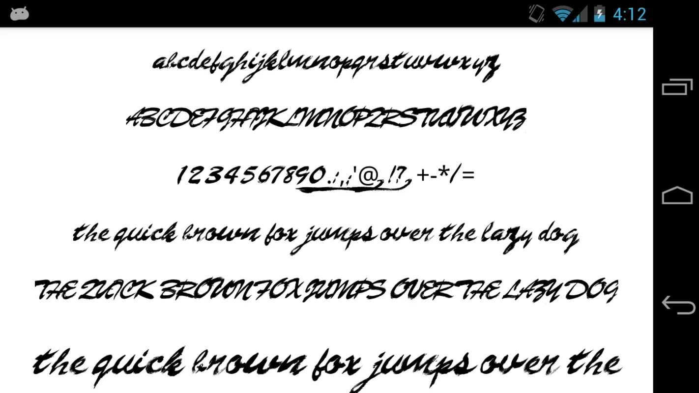 Brush Fonts 50 for Android - Enhance Messaging