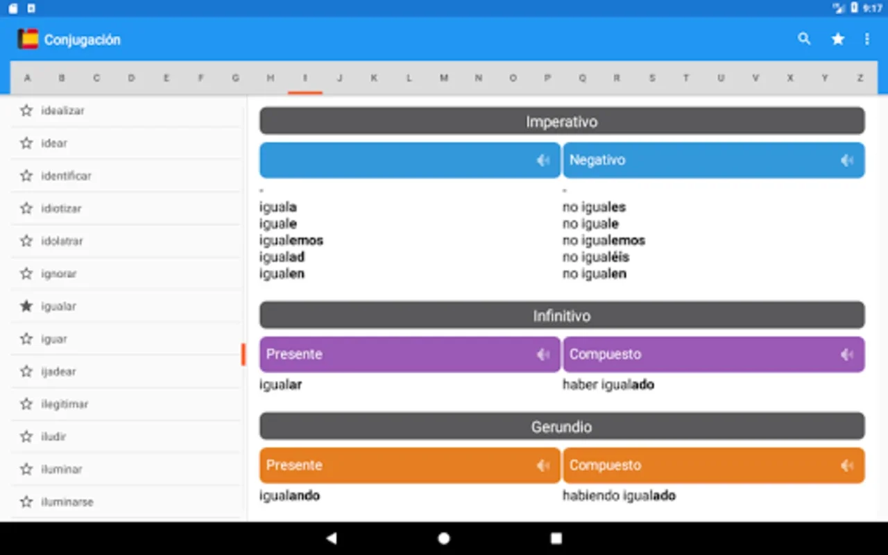 Conjugación española for Android: Master Spanish Verbs