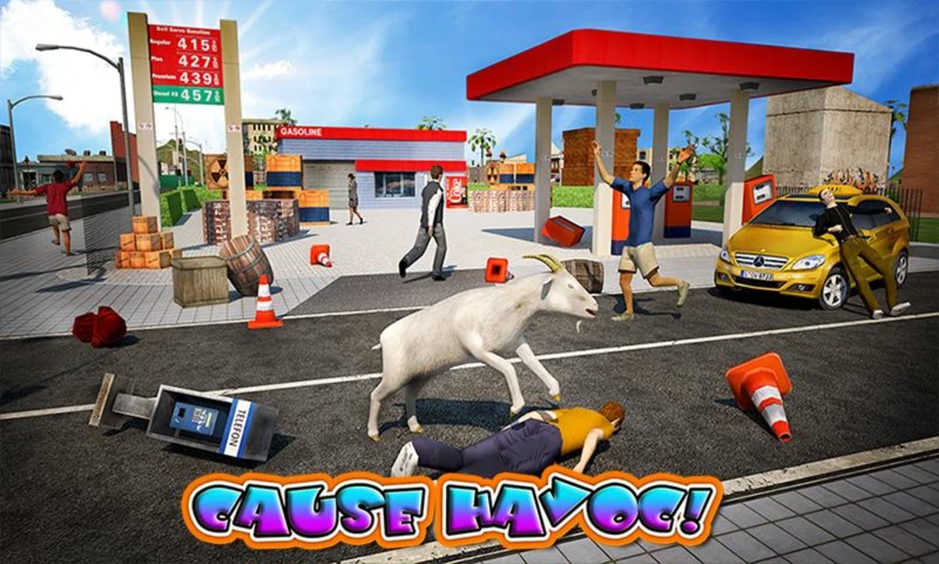 Crazy Goat in Town 3D for Android - Wild Chaos Awaits