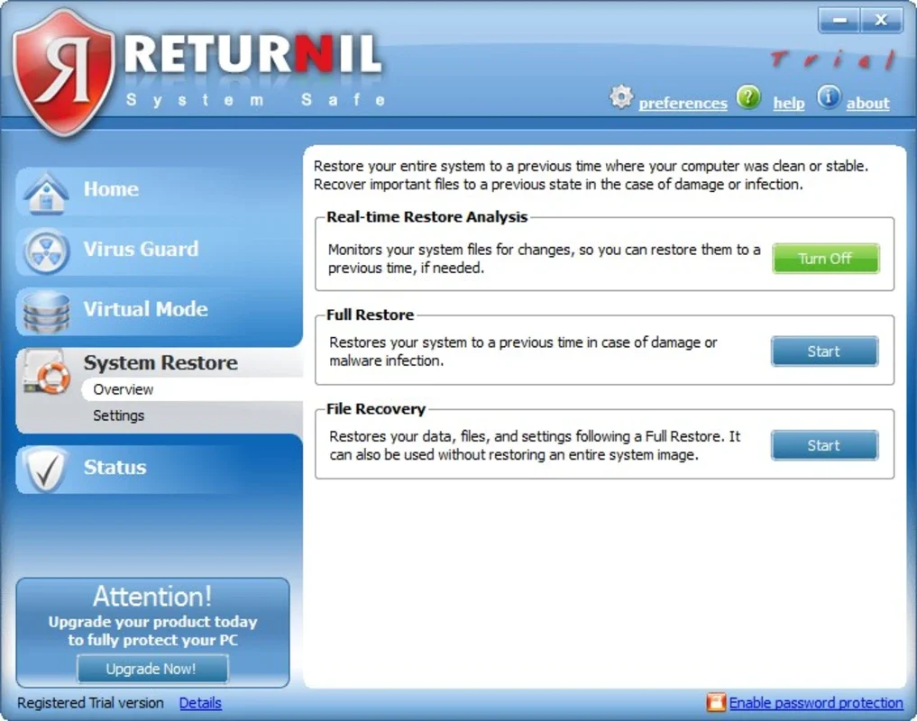 Returnil System Safe 2011 for Windows - Secure Your PC Now