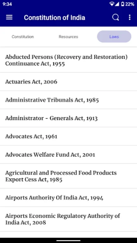 Constitution of India for Android - Comprehensive Legal Access