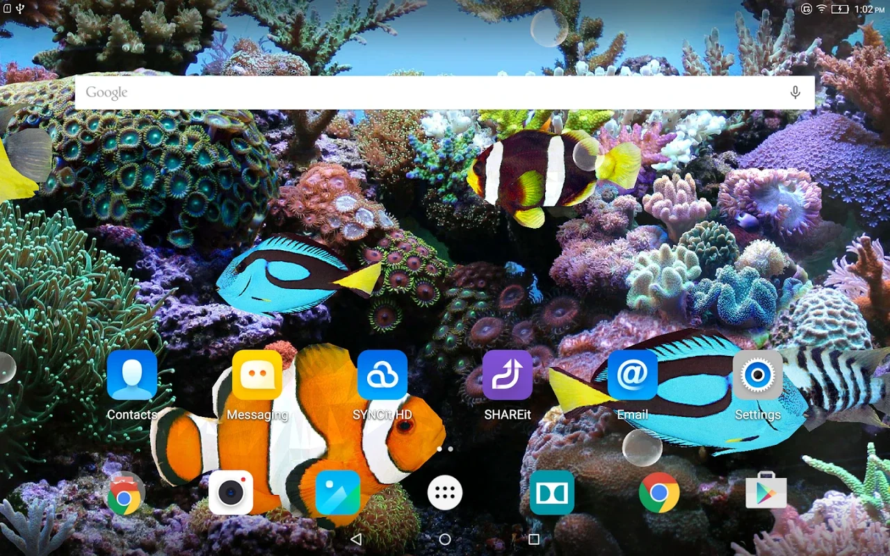 Coral Fish 3D Live Wallpaper for Android - Immersive Underwater Experience