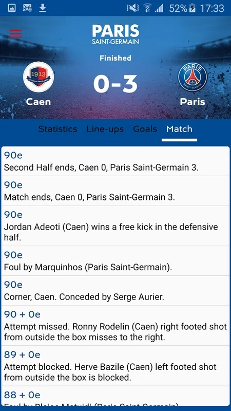 PSG Official for Android - Unparalleled Fan Experience